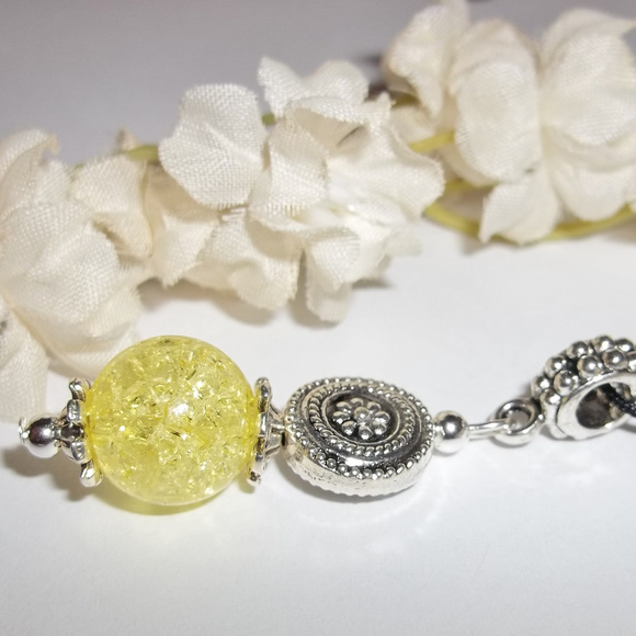 Yellow Necklace Adjustable Size Handmade Beaded Fashion Jewelry Gift NWT 5019 - Picture 3 of 11